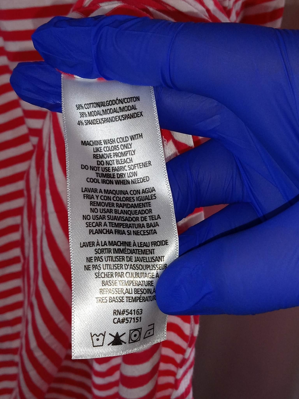 Calvin Klein Performance Red White Striped Soft Dress Nightshirt Cold Shoulder - Picture 7 of 7